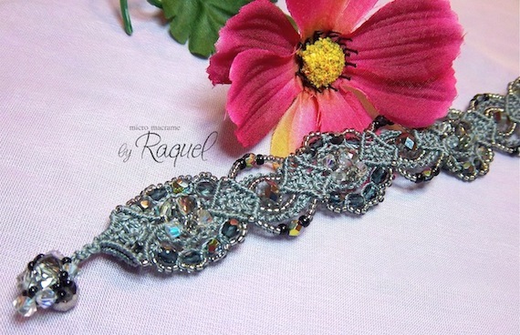 Silver Treasure Micromacrame Bracelet 